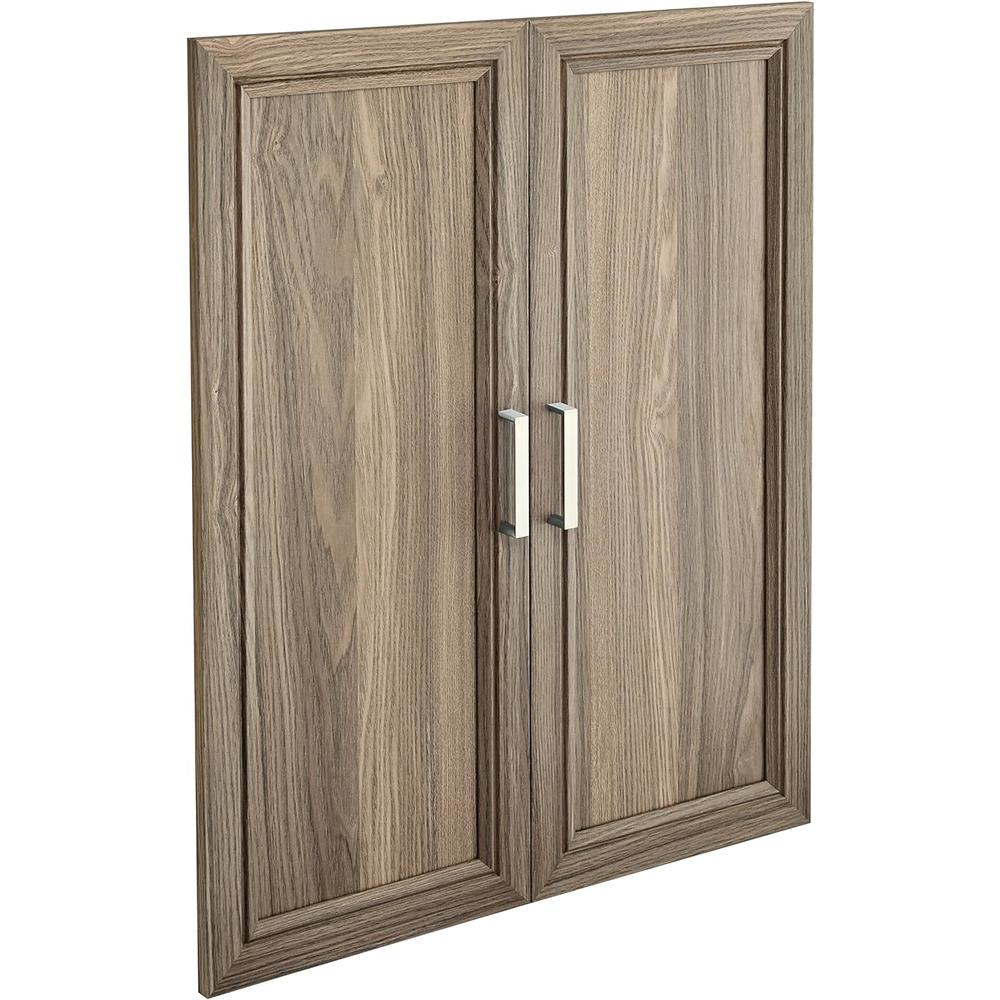 Closetmaid SuiteSymphony Wood Closet Door Set Pair, Add On Accessory Shaker Style, for Storage, Clothes, for 25 in. Units, Natural Gray/Sa
