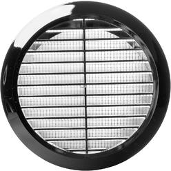 Vent Systems 5'' Inch - Silver - Soffit Vent Cover - Round Air Vent Louver - Grill Cover - Built-in Insect Screen - HVAC Vents for Bathroom,