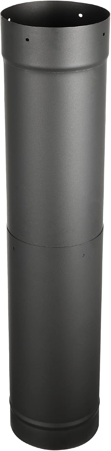 AllFuel HST 38 to 70 Telescoping Pipe for 6 Diameter Black Single Wall  Stove Pipe