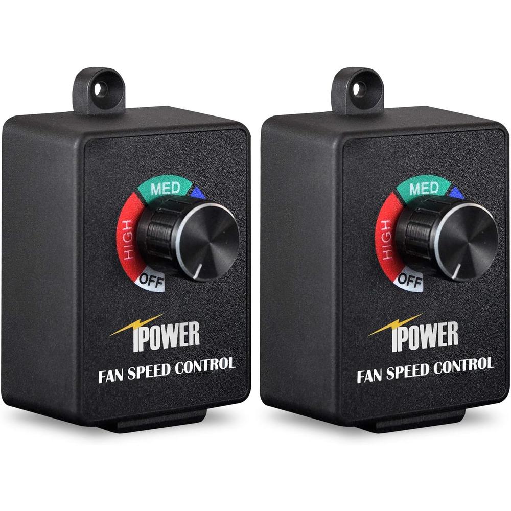iPower 2-pack Exhaust Fan Variable Speed Adjuster For Duct Inline Fan Vent Blower HVAC Speed Controller, 350W