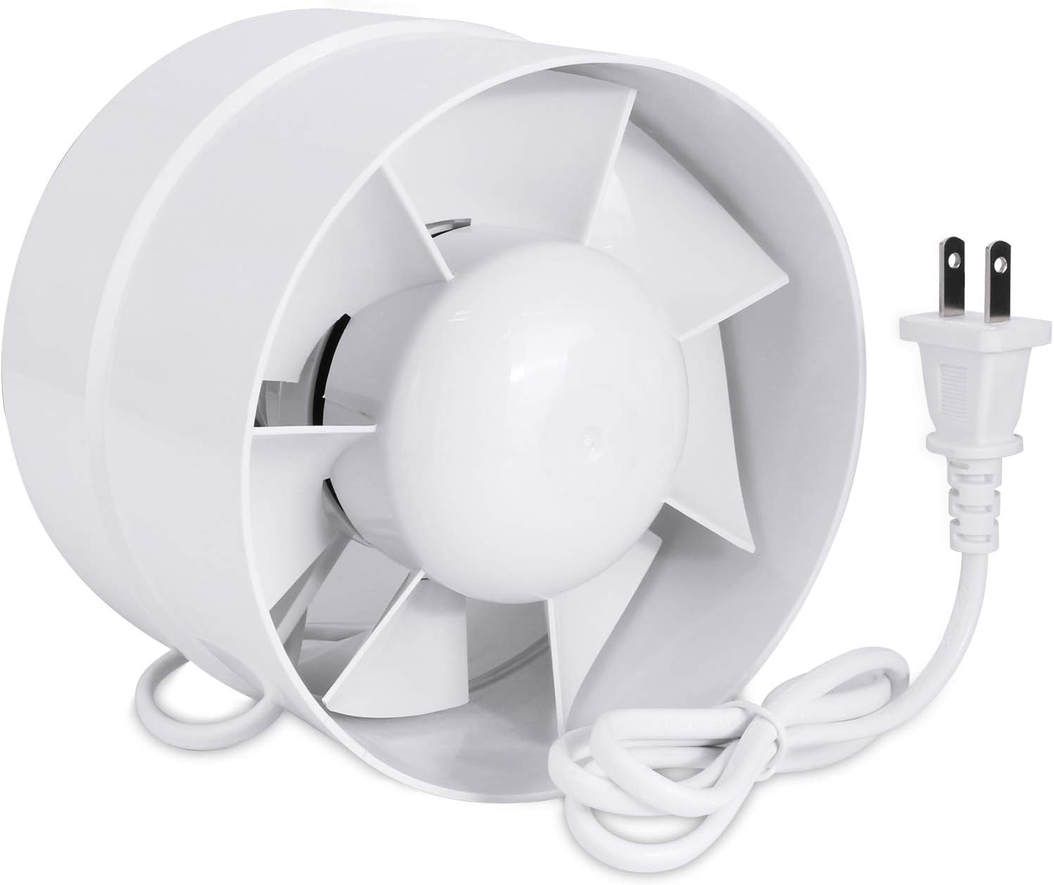HUGOOME Inline Duct Fan 6 Inch Vent Booster, HVAC Exhaust Intake Fans 188  CFM, Ventilation Blower for Grow Tent Attic Kitchen Garage Gr
