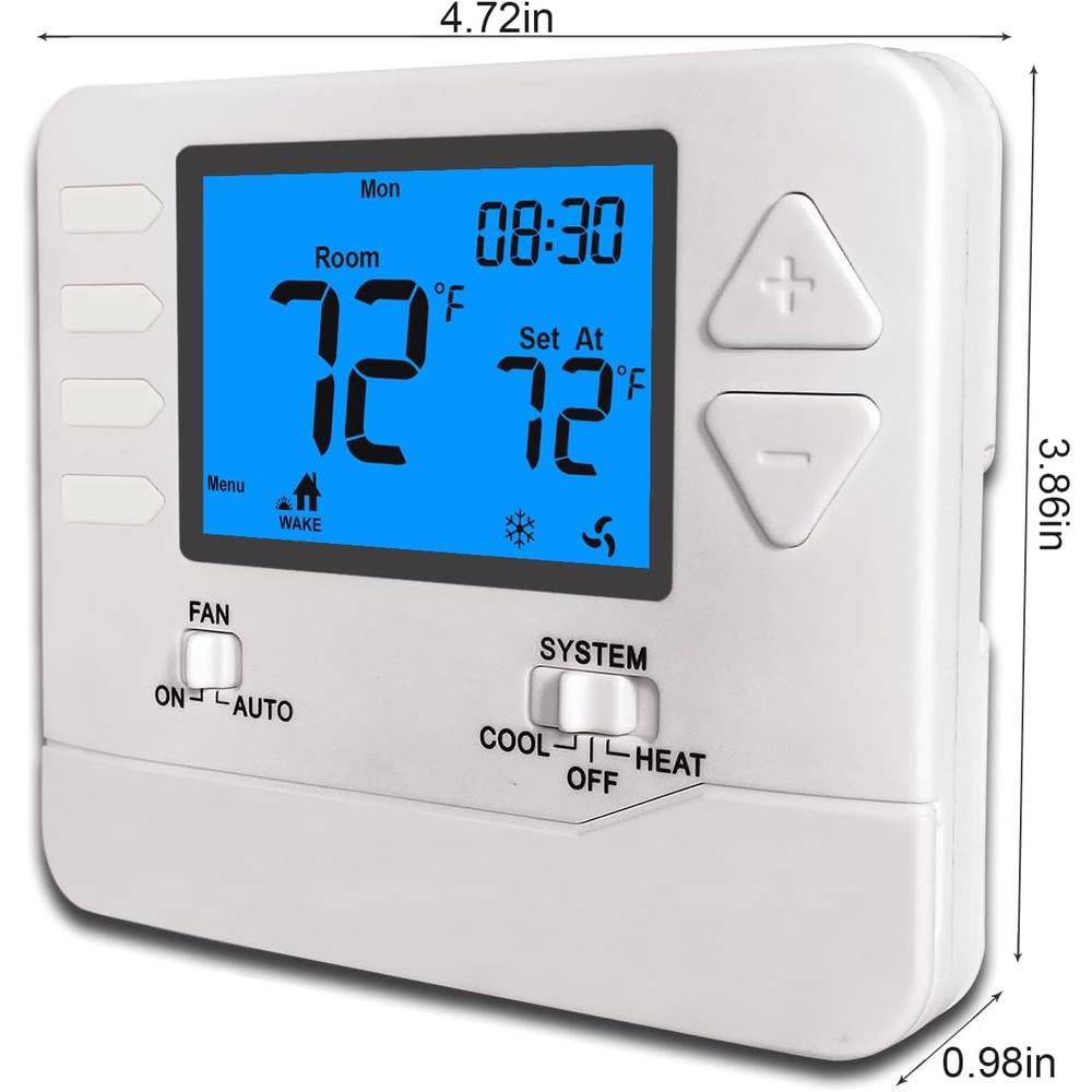 SUUWER Thermostats,  5-1-1 Day Programmable Thermostat for Home, up to 2 Heat/ 2 Cool