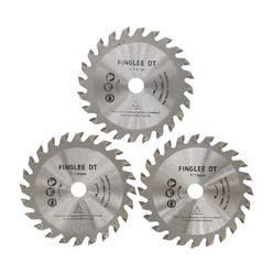 Generic FINGLEE DT 3Pcs 3 inch Circular Saw Blade,24 Segments TCT Cutting Disc for Wood Plastic Composite Objects 76mm (3)