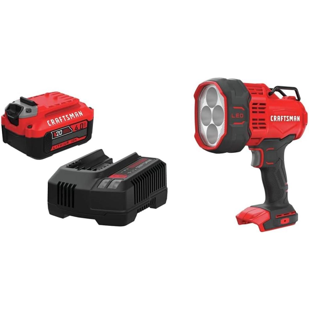 Craftsman V20 Craftsman Battery, Power Tool Kit, Charger Included, 4.0-Ah (CMCB204-CK)