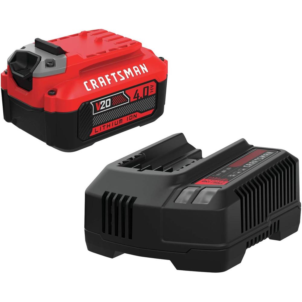 Craftsman V20 Craftsman Battery, Power Tool Kit, Charger Included, 4.0-Ah (CMCB204-CK)