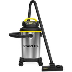 Stanley - SL18129 Wet/Dry Vacuum, 4 Gallon, 4 Horsepower, Stainless Steel Tank Silver+yellow