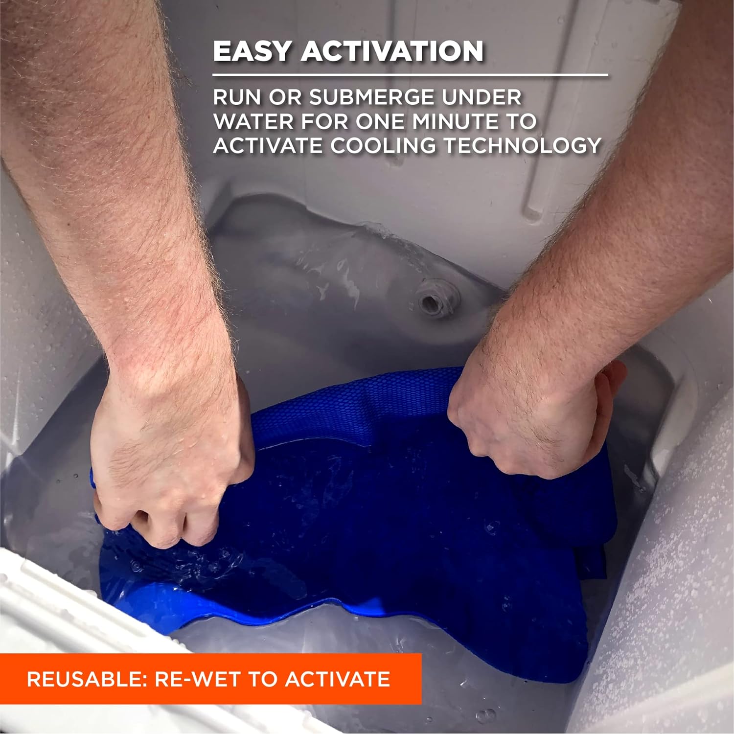 ERGODYNE Chill-Its 6602 Evaporative Cooling Towel, Blue