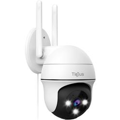 TIEJUS 2K Security Camera Outdoor, TieJus by ZUMIMALL Outdoor Security Cameras with 360&#194;&#176; PTZ, 24/7 Wired WiFi Home
