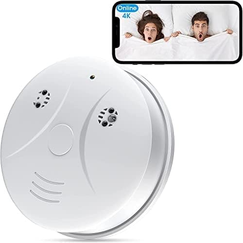 Thanmiral 4K Hidden Camera Smoke Detector WiFi Spy Camera Hidden Cameras HD 1080P Small Camera Night Vision and Motion Detection Spy Came