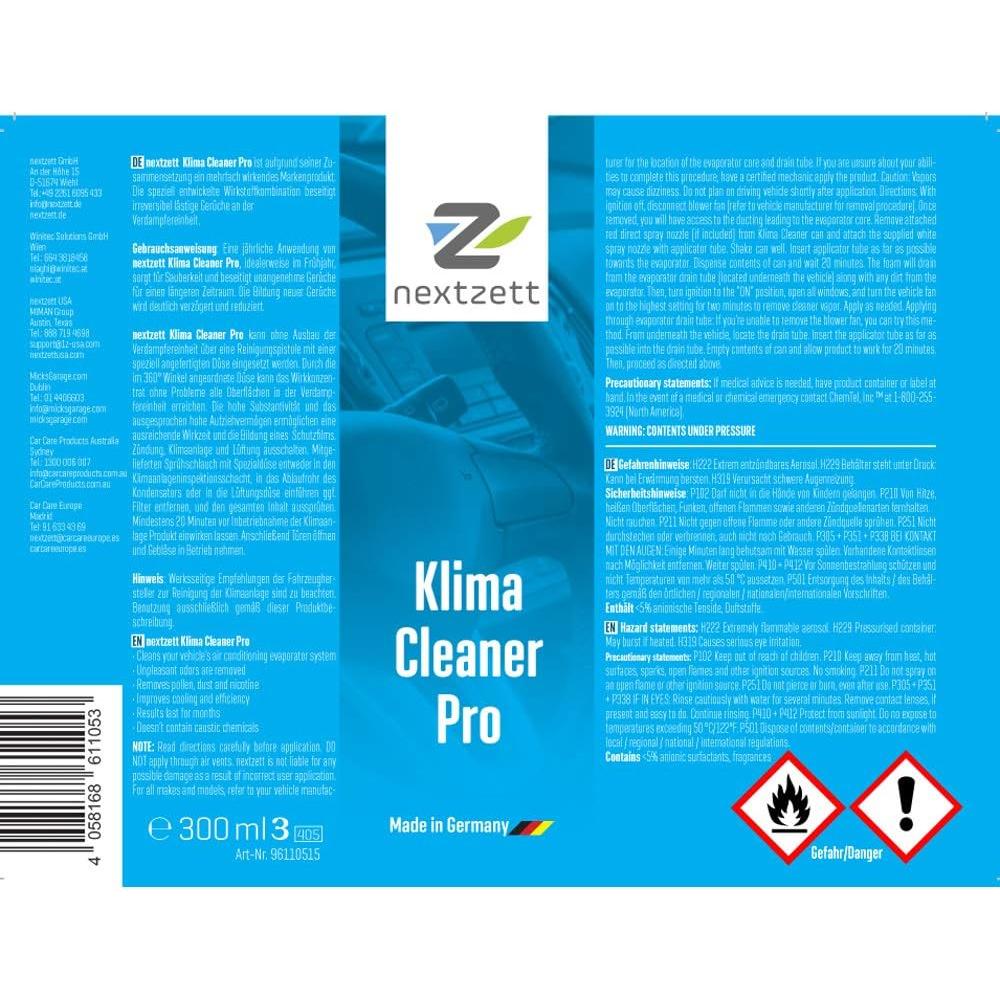 nextzett 96110515 Klima-Cleaner Air Conditioner Cleaner - 10 fl oz