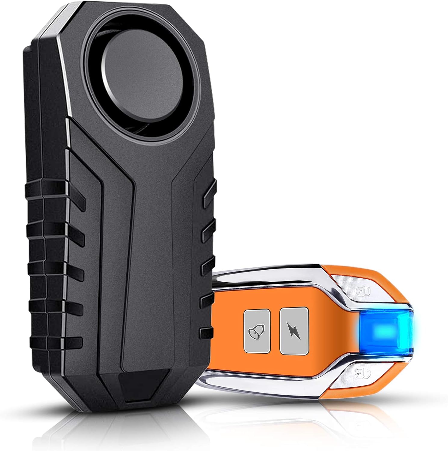 Generic Onvian 113dB Wireless Anti-Theft Motorcycle Bike Alarm Waterproof Bicycle Security Alarm Vibration Motion Sensor with Orange Re