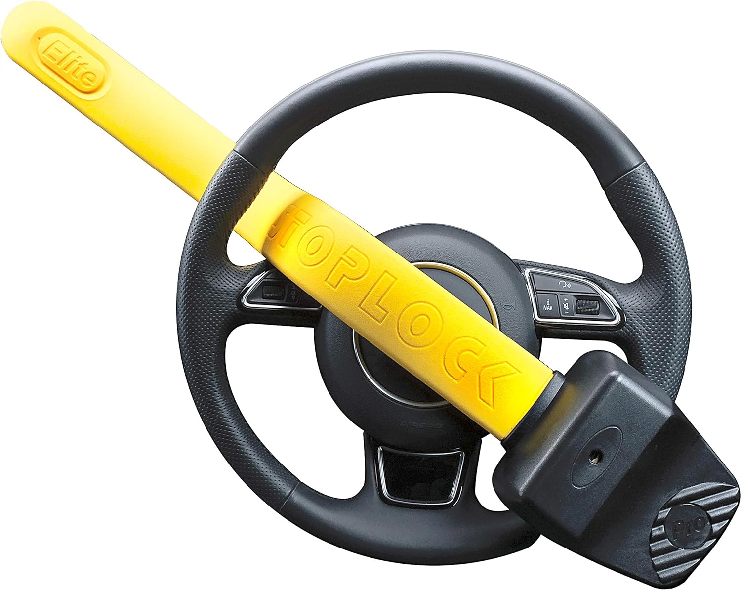 Stoplock 'Pro Elite' - Steering Wheel Lock for Cars - Secure Anti-Theft Device W/Keys