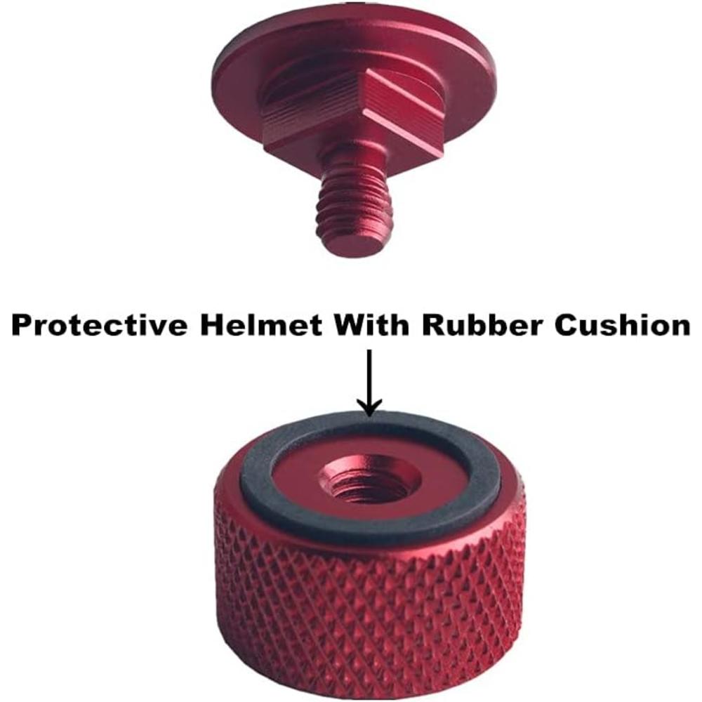 Dewhel Welding Hood Helmet Fasteners Aluminum 1 Pair (Red)