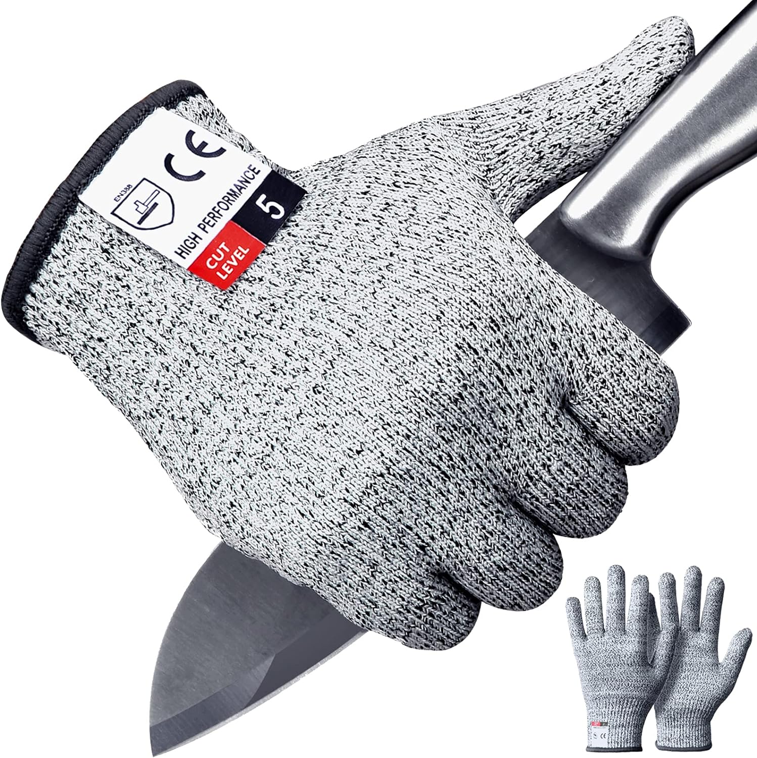 Generic 2PCS Cut Resistant Gloves, Cutting Gloves Level 5