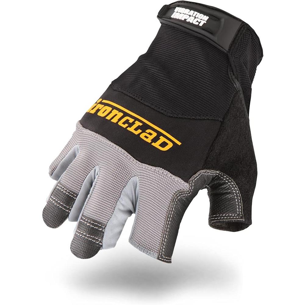 Ironclad mens Work Glove MACH 5 VIBRATION IMPACT, Black and Grey, X-Large Pack of 1 US