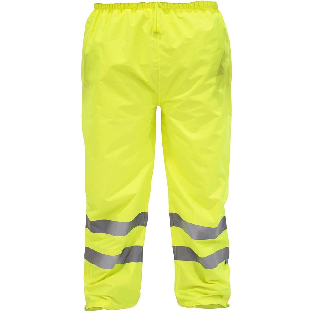 Generic JORESTECH Safety Rain Pants Reflective High Visibility Yellow/Lime ANSI Class E 150D Heavy Duty PANTS-03 (XL)