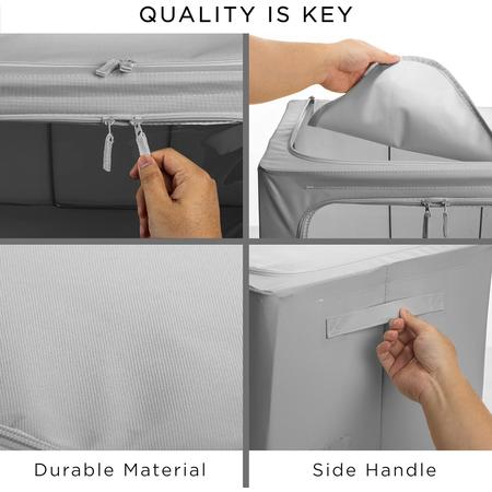 Sorbus Foldable Storage Bag Organizers Large Clear Window Carry Handles