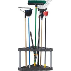 Rubbermaid Garage Corner Tool Tower Rack, Organizes up to 30 Long-Handled Tools, Easy to Assemble, Black, for Home/House/Garage/Outdoor/Sh