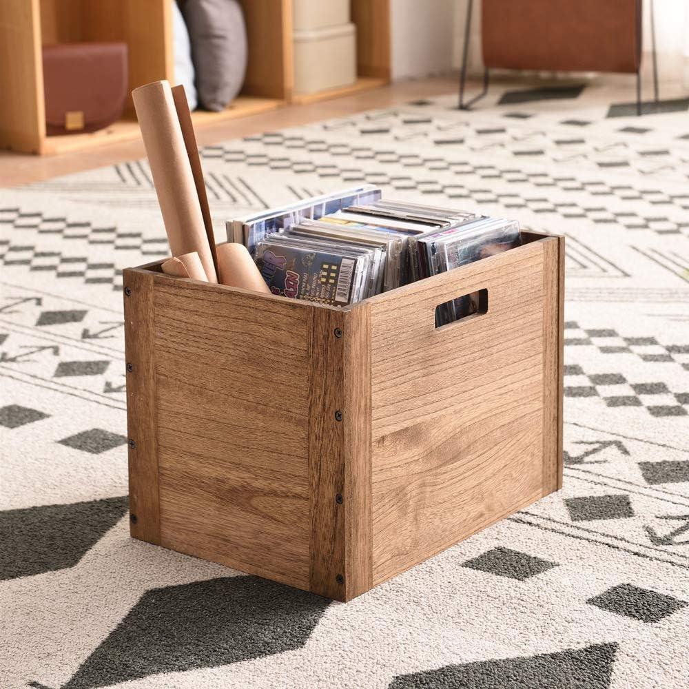 KIRIGEN Stackable Wood Storage Cube/Basket/Bins Organizer for Home Books Clothes Toy Modular Open Cubby Storage System - Office