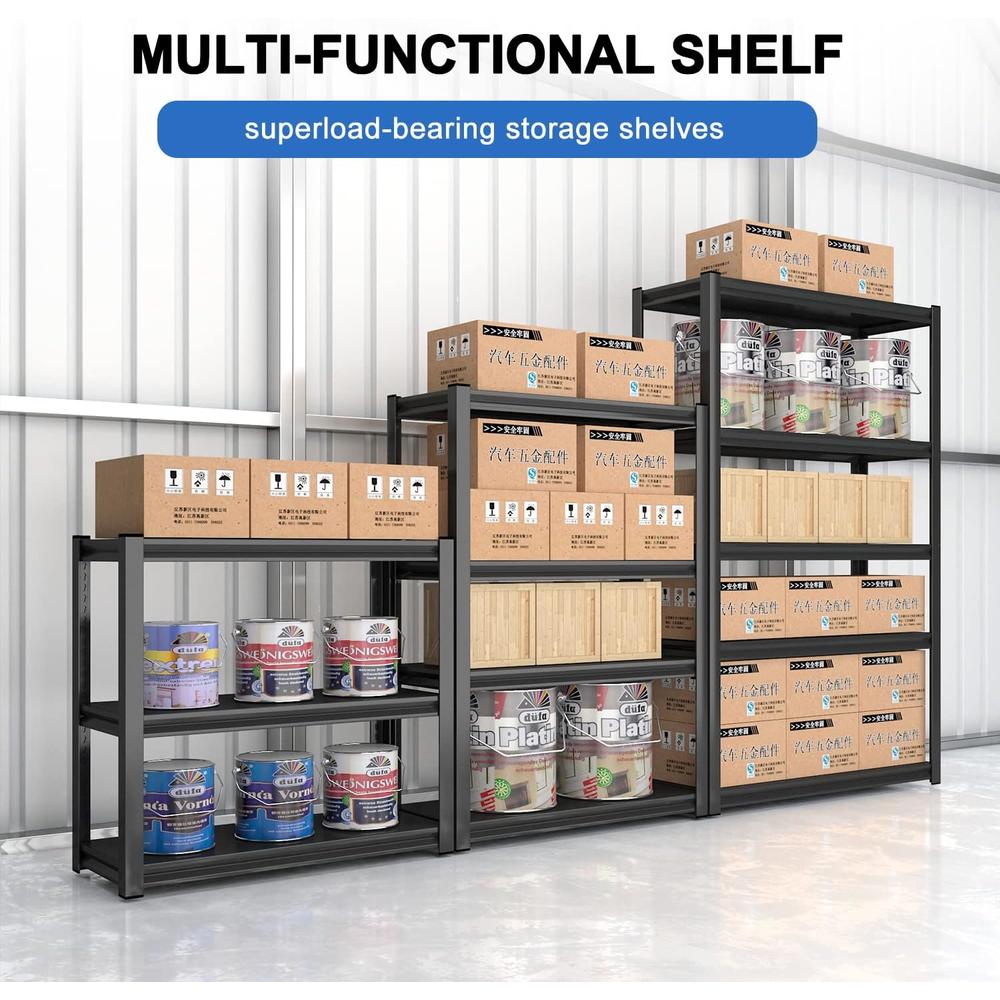 Beestmueble Garage Shelving Heavy Duty, 5 Tier Steel Storage Shelves,Adjustable Metal Shelf Storage Unit Organizer System, Stor