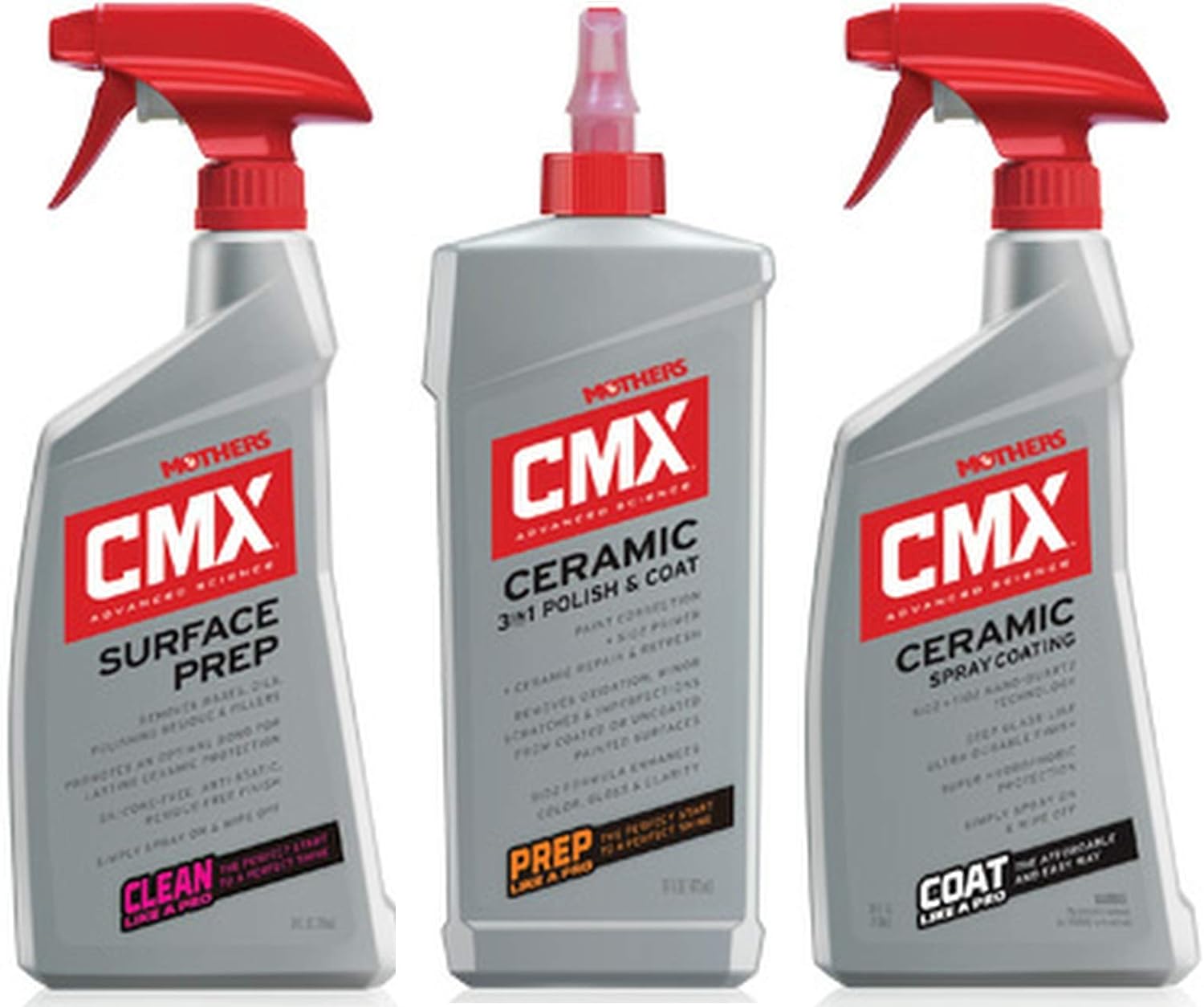 Generic Mothers CMX Ceramic Spray PREP + 3 in 1 Polish + Coating Bundle