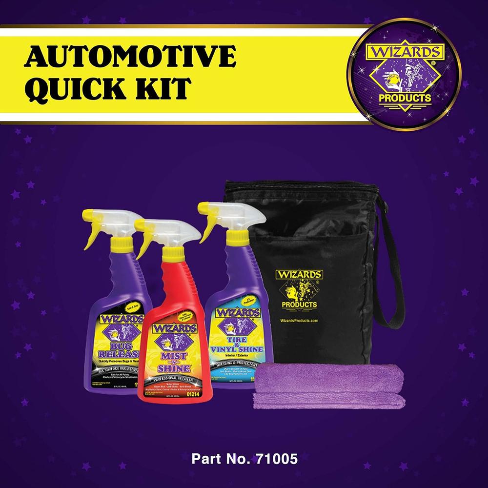 wizards 5 Piece Car Detailing Kit - Beginner Friendly Professional Car Detailing Kit - Car Accessories for Men - Comes with a Microfibe