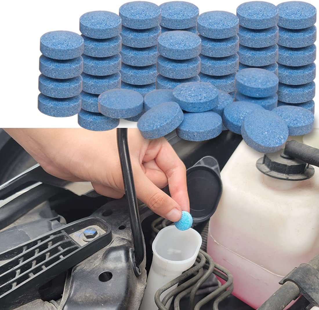 Generic 200 Pcs Windshield Washer Fluid Tablets,Wiper Fluid Concentrate,1 Pack Makes 200 Gallons.Window Glass Cleaner, Remove Glass Sta