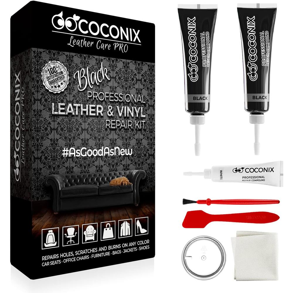 Coconix Black Leather Repair Kits for Couches - Vinyl
