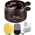 drtulz Leather Recoloring Balm, Dark Brown Leather Repair Kit for Furniture, Steering Wheel, Car Seat, Sofa, Purse - Repair Faded or S