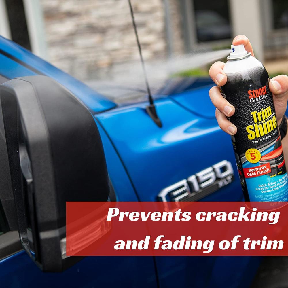 Stoner Car Care 91034-6PK 12-Ounce Trim Shine Protectant Aerosol Restores  Dull or Faded Interior and Exterior Plastic Renew Bumpers, Running Bo