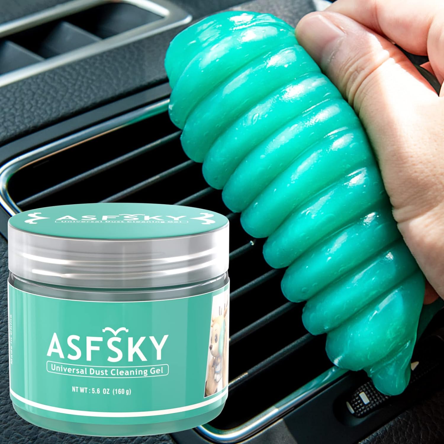 ASFSKY Cleaning Gel for Car Dust Cleaner Car Interior Slime for Detailing Putty for Dust Dirt Crumbs in Corners Inside The Car Clean T