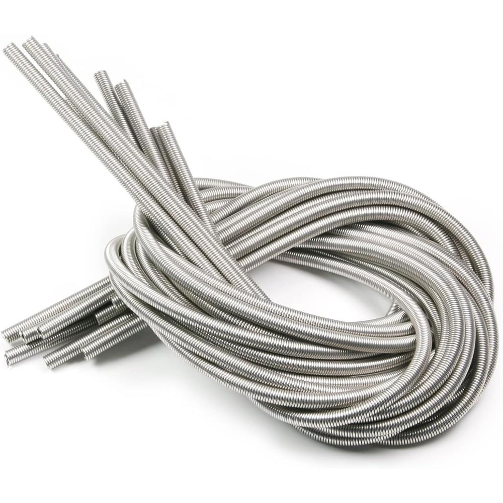 Fielect Heating Element Coil Wire 220V 2500W Resistance Wire Furnace Heater Wire Cr20Ni80 Silver Heat-resistant Wire Length 750mm,10Pcs
