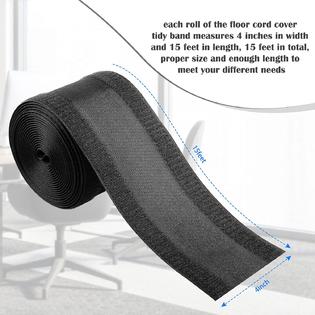 Syhood Syhood-Floor_Cable-86 Black Cord Cover Carpet Cable Cover Floor Cord  Cover Cable Protector Cable Management for Office Carpet, Keep Cable  Organized a