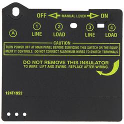 Generic Intermatic Insulator for Double-Pole Timer Switches, Item # 124T1952 for use in T100 Series Intermatic Timers (T103, T104, T105
