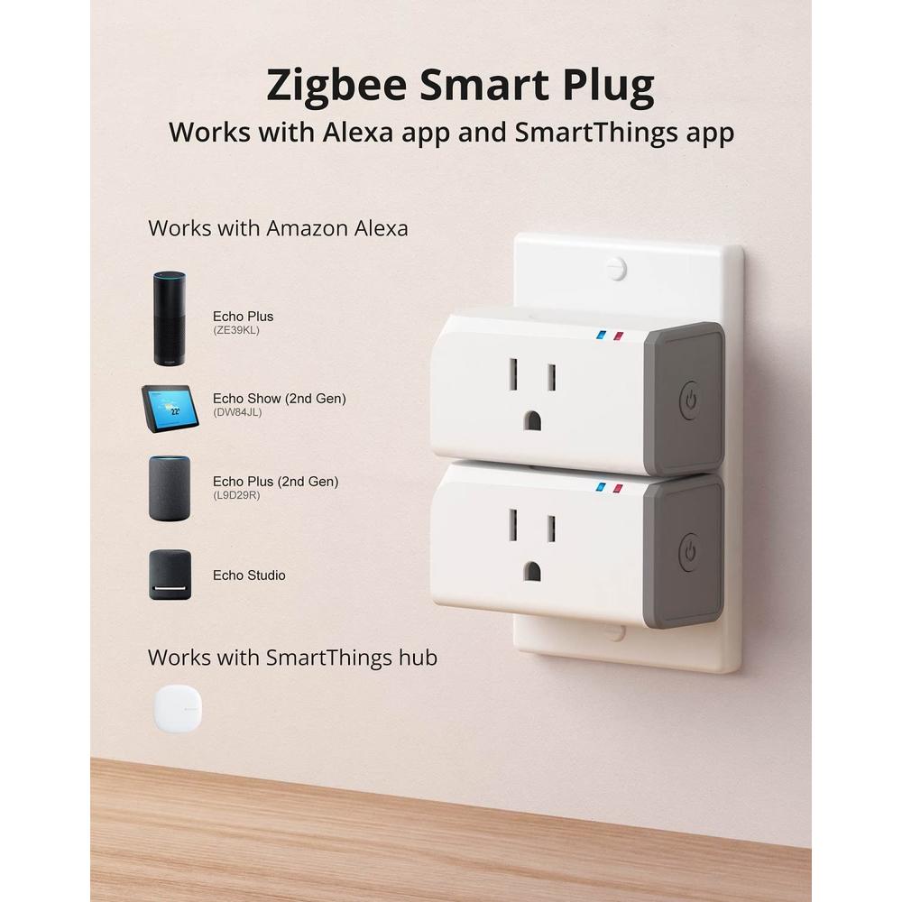 Generic SONOFF S31 Lite 15A Zigbee Smart Plug ETL Certified, Works with SmartThings, and Amazon Echo Plus, Hub Needed for Amazon Alexa