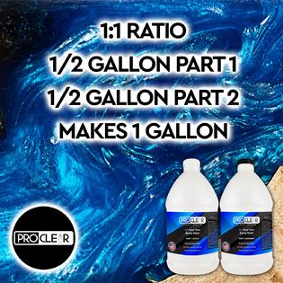 Generic A+ Clear View Epoxy Resin 1 Gallon Kit ProClear Epoxy Resin  (PCALL1GALLON)