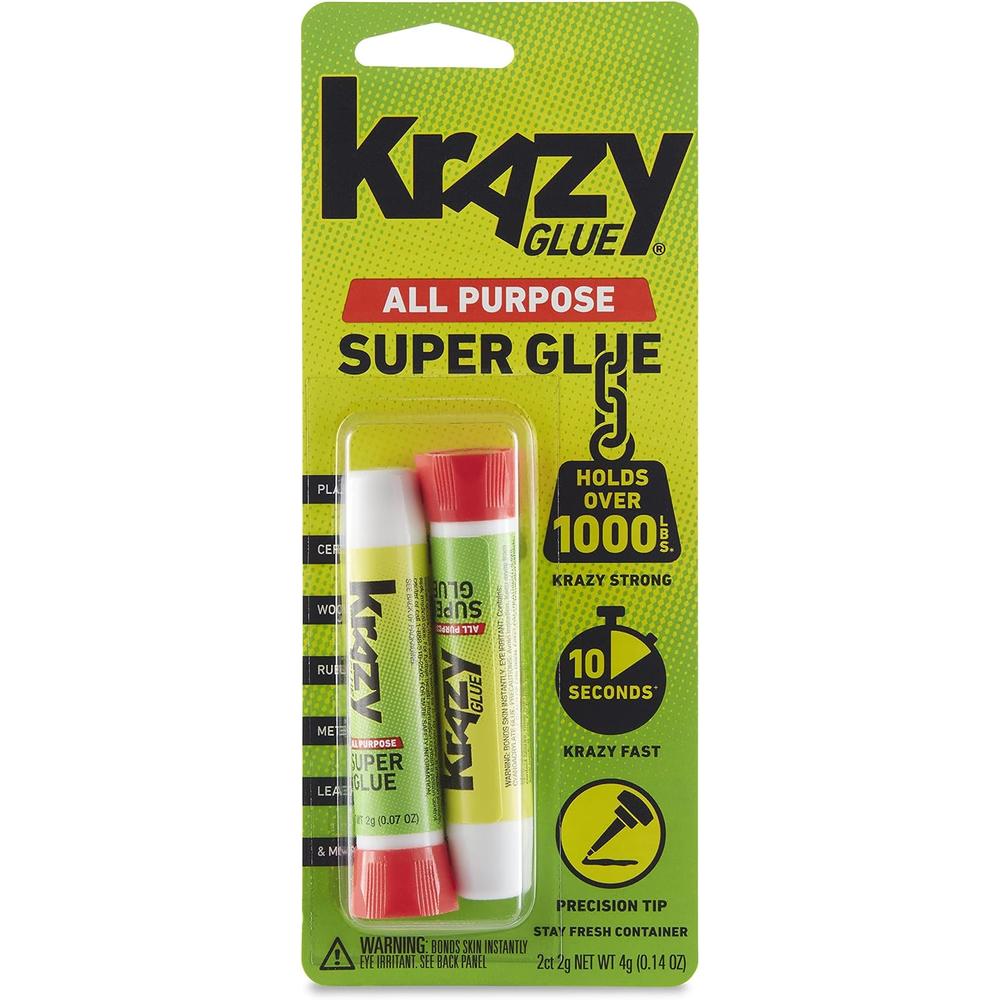 Elmer's Krazy Glue KG517 Purpose Super Glue, Precision Tip, 2 Grams, 2 Count