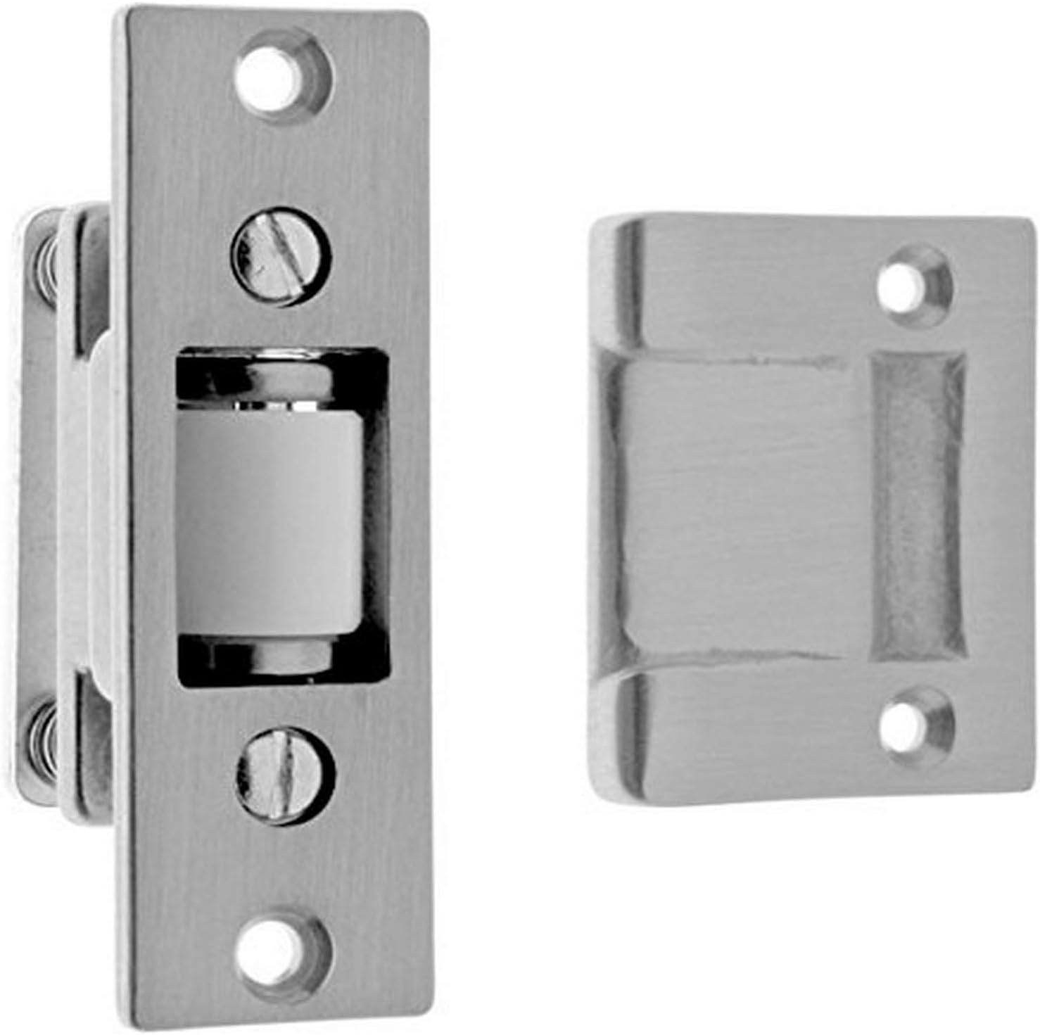 IDHBA idh by St. Simons 12017-26D Premium Quality Solid Brass Heavy Duty Silent Roller Latch with Adjustable Square Strike, Satin Chr