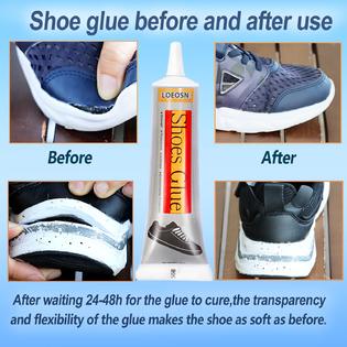 Generic Shoe Glue Sole Repair Adhesive, Waterproof Clear Shoe Repair Glue Kit for Sneakers Leather Boots Handbags Fix Soles Heels Repai