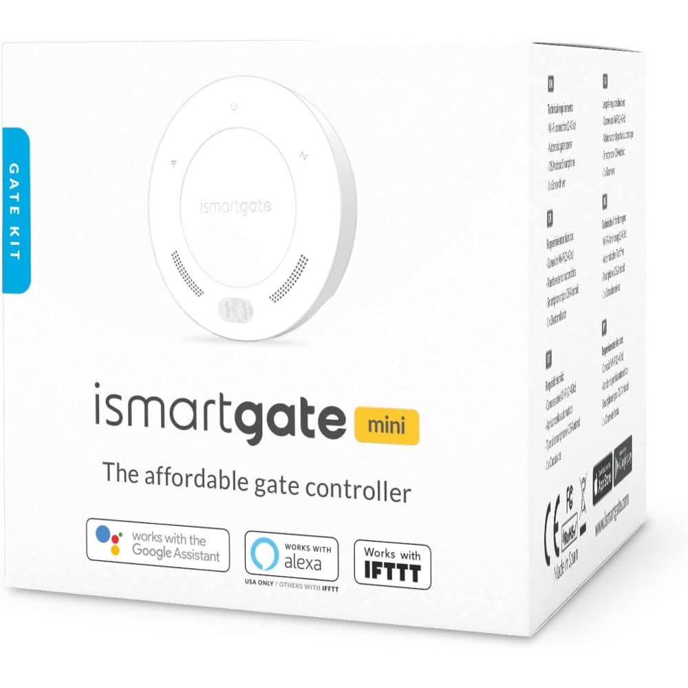 REMOTE CONTROL SOLUTIONS S.L. ismartgate Mini Smart Gate Opener Remote, APP Control, Compatible with Amazon Alexa, Google Assistant, IFTTT, Compatible with A
