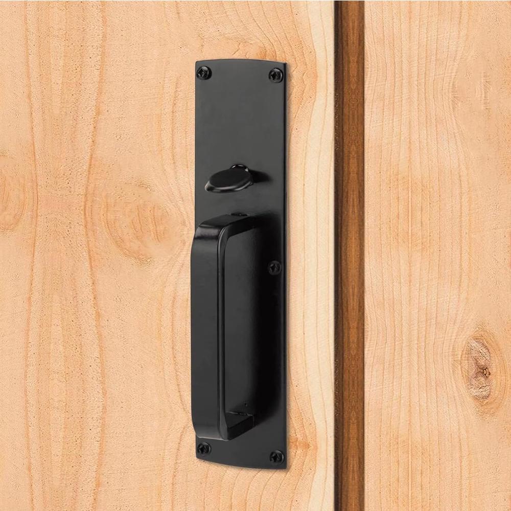 HILLMASTER HARDWARE HILLMASTER Thumb Gate Latch for Wooden Fence, Self Closing Gate Fence Latch with Handle,Heavy Duty Door Latch Gate Lock Hardwar