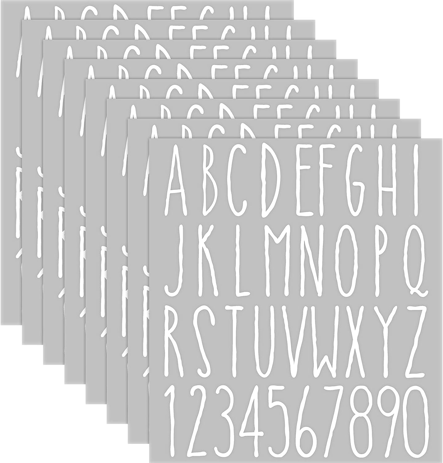 Clabby Clabby-Numbers-8 8 Sheets Vinyl Letter Stickers Letters Decals  Self-Adhesive Vinyl Numbers Kit Alphabet Stickers Mailbox Numbers Sticker  Modern