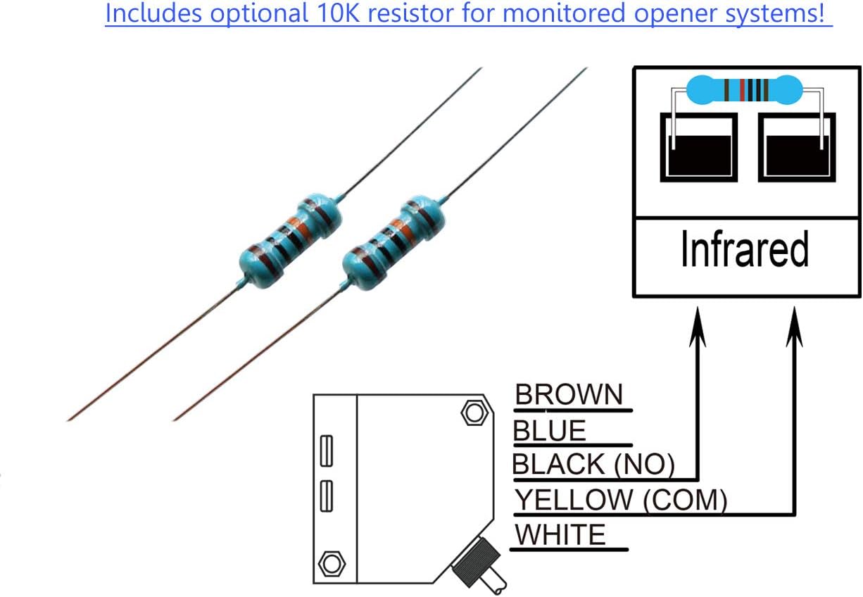 Generic Supreform IP67 Waterproof Universal 10-30VDC Safety Retro-Reflective Photoelectric Beam Sensor for 12VDC and 24VDC Gate Opener,