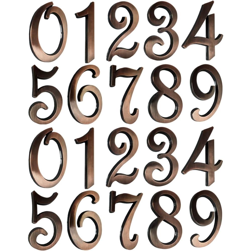HopeWan 3 Inch Self-Stick House Numbers Stickers for Mailbox, Room Doors Apartment Hotel Office Home Address Sign Business Decoration P