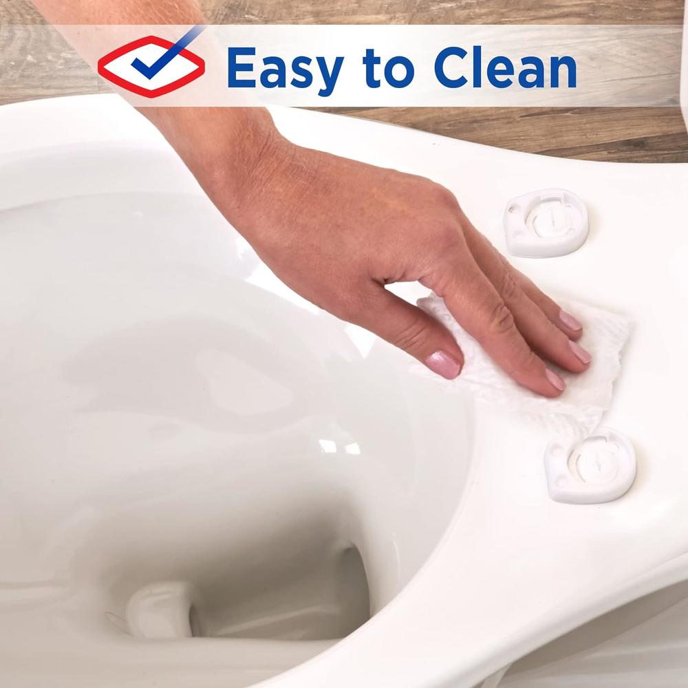 Ginsey Industries Clorox Antimicrobial Elongated Stay Fresh Scented Plastic Toilet Seat with Easy-Off Hinges &#226;&#128;&#147; Wiggl