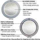 Seatery 2PCS Shower Drain Hair Catcher/ Strainer/ Cover/ Filter