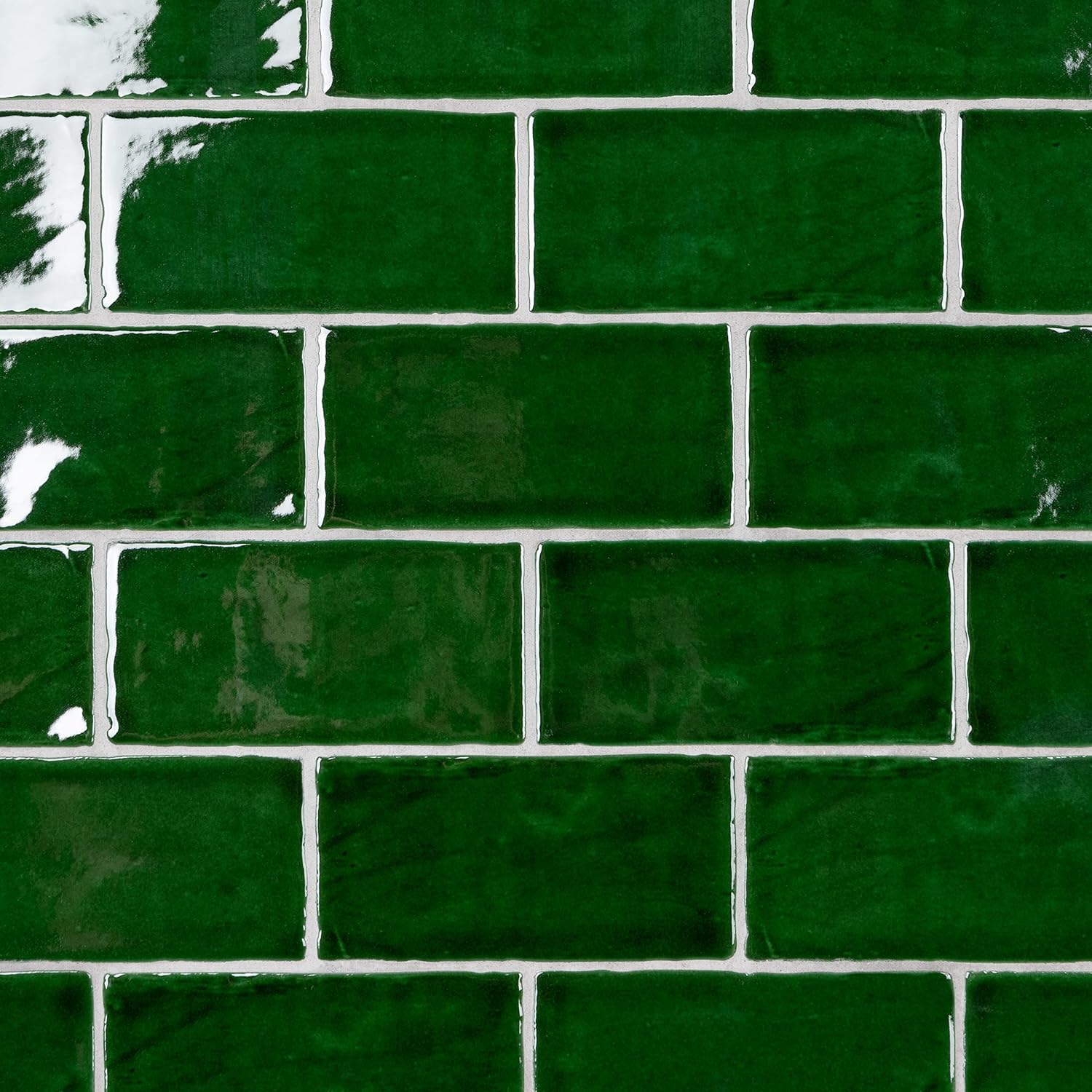 SOMERTILE WCVANTV Antic Verde 3" x 6" Ceramic Wall Tile, Green, 32 Sq Ft