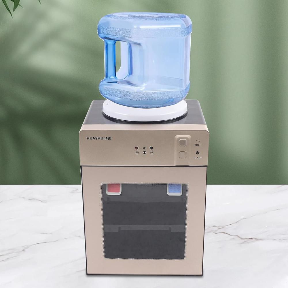 yiyibyus Top Loading Small Countertop Water Cooler Dispenser 5 Gallon Cold and Hot Water Dispenser,Mini Desktop Water Cooler Dispenser w