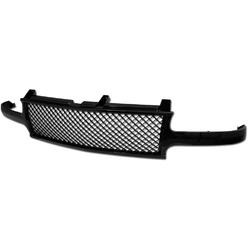 TLAPS 7422438518590 For Chevy Silverado 1500 2500 1999-2002 / Tahoe Suburban 2000-2006 Glossy Black Mesh Front Bumper Grill Grille