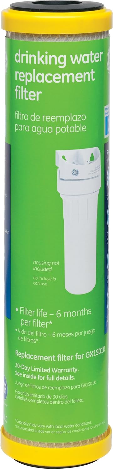 GE FXULC Drinking Water System Replacement Filter White, 9.00 x 2.00 x 2.00 inches